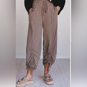 Cinched comfy pants by THREE BIRD NEST